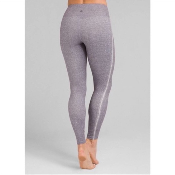 Prana Pants - Prana Womens Pillar Printed Leggings Yoga Athletic Pants Gray Stripe Small